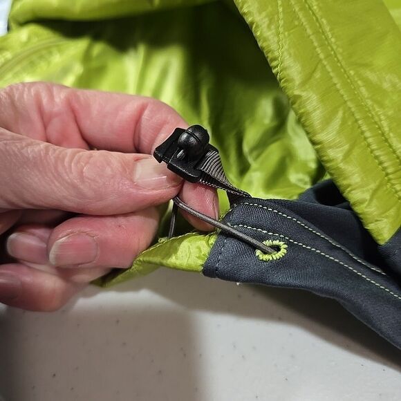 LLBean Primaloft Windbreaker Running Jacket XL Zip Insulated Quilted Sport Green - Picture 14 of 14